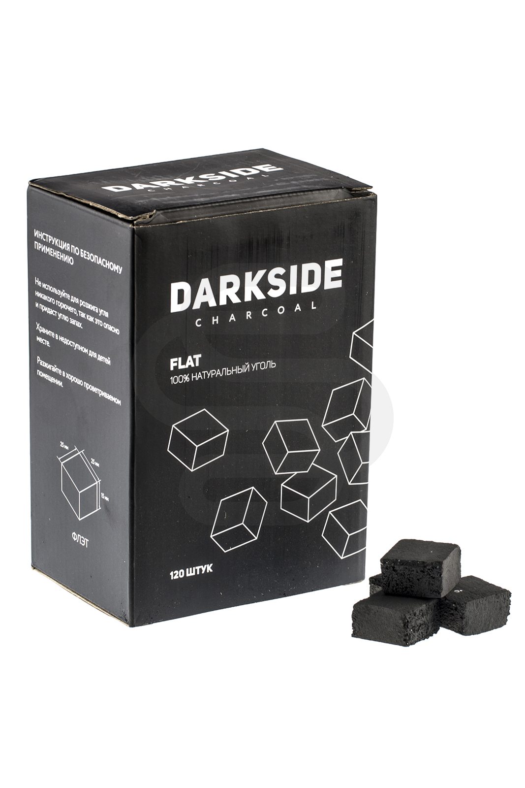 Уголь для кальяна Darkside Flat (120 шт)